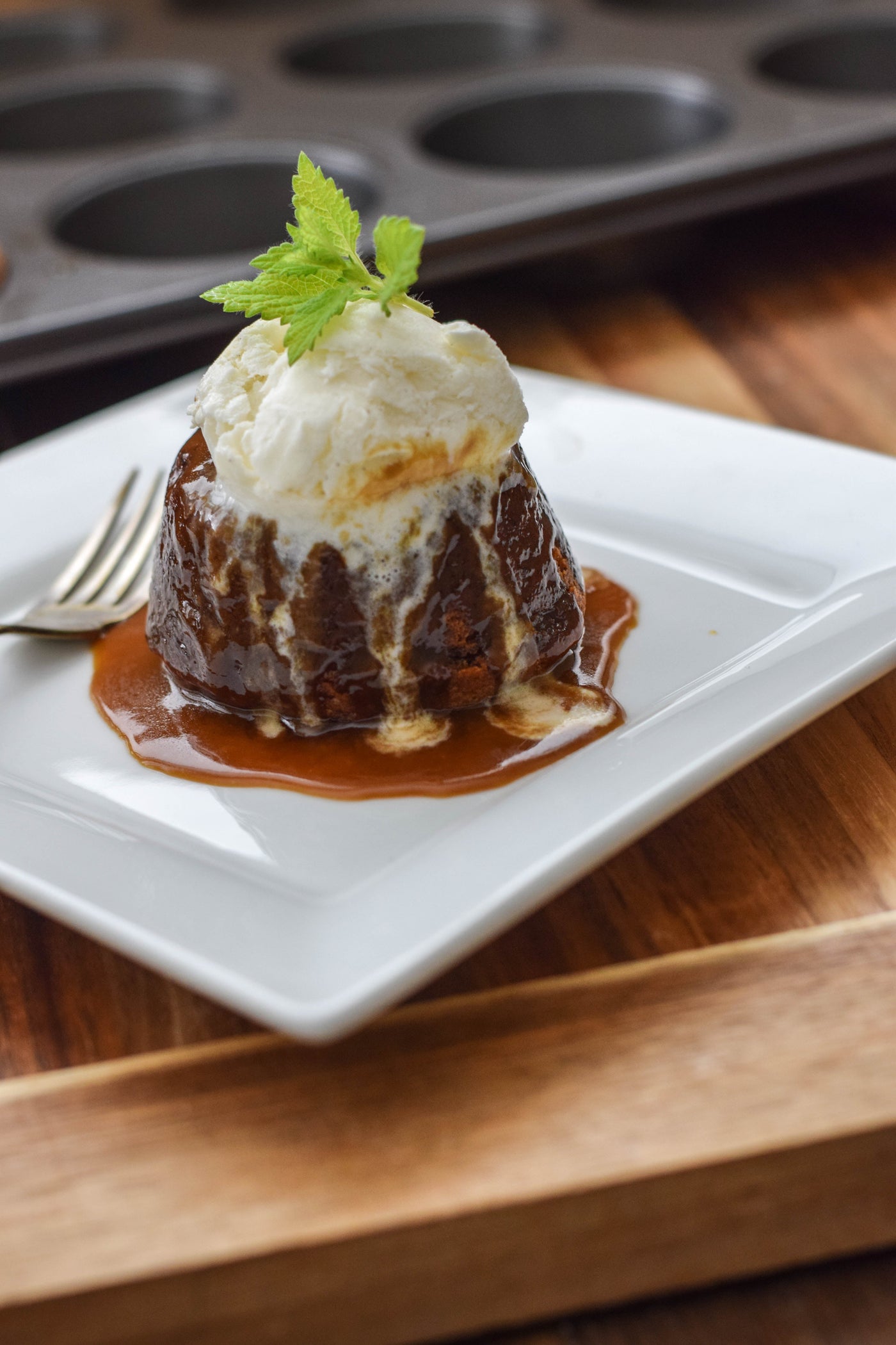 One bowl salted caramel cakes
