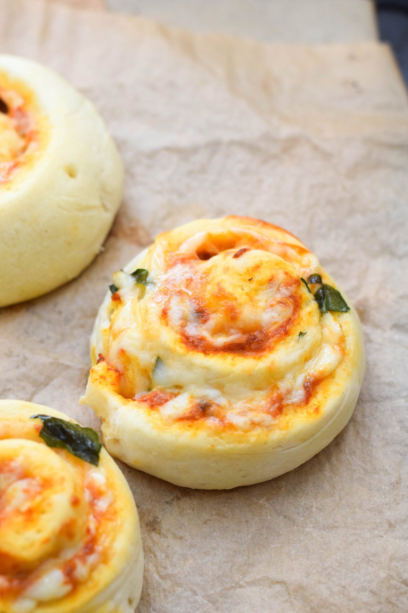 Pizza pinwheel buns